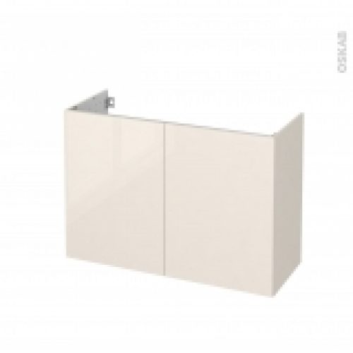Meuble De Salle De Bains Sous Vasque Keria Ivoire 2 Portes Cotes Decors L100 X H70 X P40 Cm