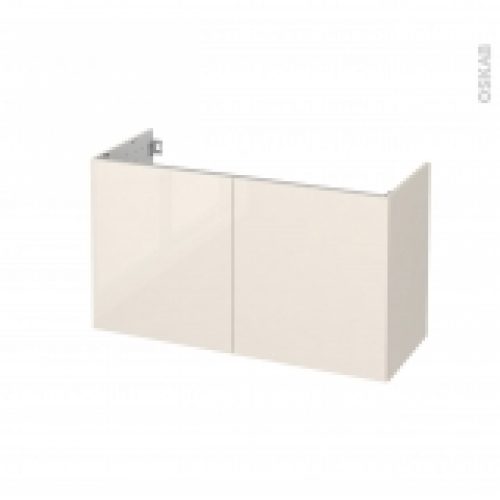 Meuble De Salle De Bains Sous Vasque Keria Ivoire 2 Portes Cotes Decors L100 X H57 X P40 Cm