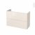 Meuble De Salle De Bains Sous Vasque Keria Ivoire 2 Tiroirs Cotes Decors L100 X H70 X P40 Cm