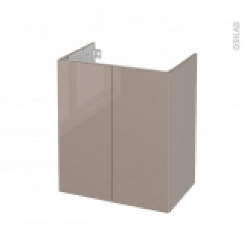 Meuble De Salle De Bains Sous Vasque Keria Moka 2 Portes Cotes Decors L60 X H70 X P40 Cm