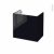 Meuble De Salle De Bains Sous Vasque Keria Noir 1 Porte Cotes Decors L60 X H57 X P40 Cm