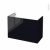 Meuble De Salle De Bains Sous Vasque Keria Noir 2 Portes Cotes Decors L100 X H70 X P50 Cm