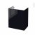 Meuble De Salle De Bains Sous Vasque Keria Noir 2 Portes Cotes Decors L60 X H70 X P40 Cm