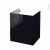 Meuble De Salle De Bains Sous Vasque Keria Noir 2 Tiroirs Cotes Decors L60 X H70 X P50 Cm