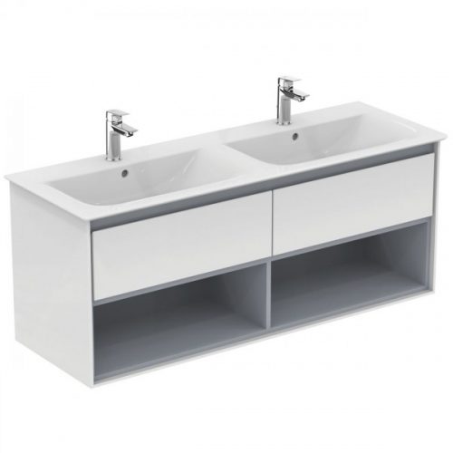 Meuble Double Vasque Ideal Standard Connect Air pour Lavabo Double 1300 mm Noir E0831VY
