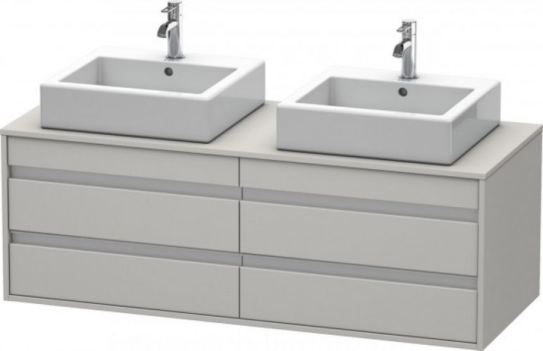 Meuble Double Vasque suspendu Duravit Ketho Pin Terra 1400 mm