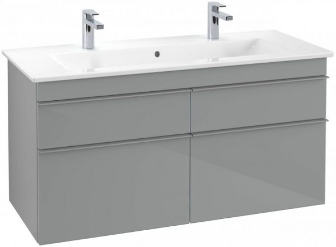 Meuble Double Vasque Villeroy et Boch Venticello 1153 x 590 x 502 mm Verre Terra A92903RT