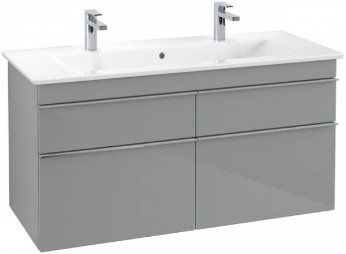 Meuble Double Vasque Villeroy et Boch Venticello 1153 x 590 x 502 mm Verre Terra A92901RT