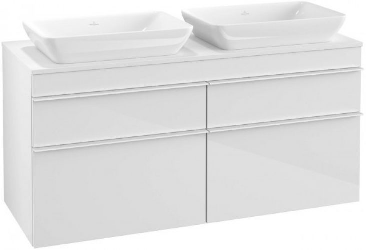 Meuble Double Vasque Villeroy et Boch Venticello XXL 1257x606x502mm Orme Impresso A94402PN
