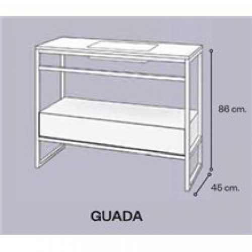 Meuble en métal avec plan vasque GUADA Doccia