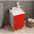 MEUBLE LAVABO LAVE-MAINS 45×50 SUR CHAMBRES A PIEDS POUR LAVAGE ROUGE IMPERIAL