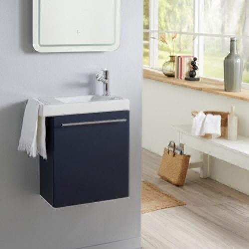 Meuble lave mains Bleu nuit avec porte…