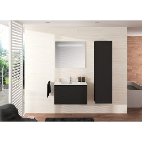 Meuble Nordik 80 cm Noir mat + Plan vasque…
