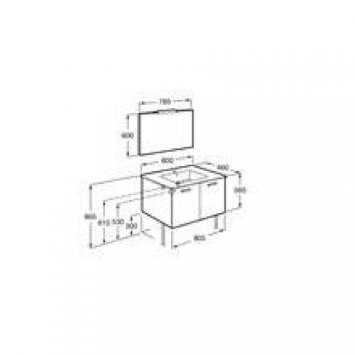 Meuble Pack 2 portes cèdre 80 cm Victoria Basic…