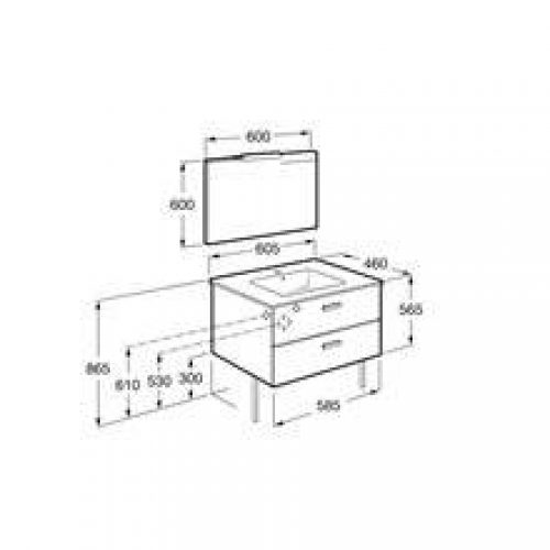 Meuble Pack 2 tiroirs bouleau 60 cm Victoria…