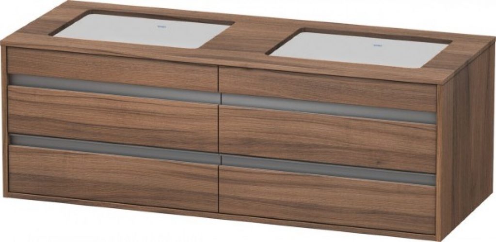 Meuble Pour Lavabo Encastrable Duravit Ketho Pin argenté 1400 mm