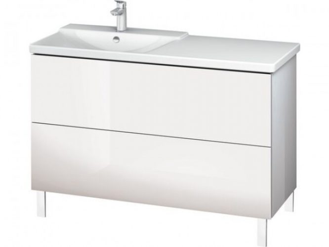 Meuble Pour Lavabo Encastrable Duravit L-Cube à poser 1220×481 mm Pin Argent LC660303131