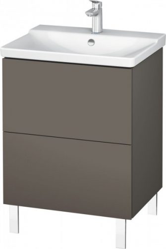 Meuble Pour Lavabo Encastrable Duravit L-Cube à poser 620×481 mm Pin Argent LC660003131