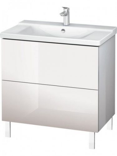 Meuble Pour Lavabo Encastrable Duravit L-Cube à poser 820×481 mm Pin Argent LC660103131