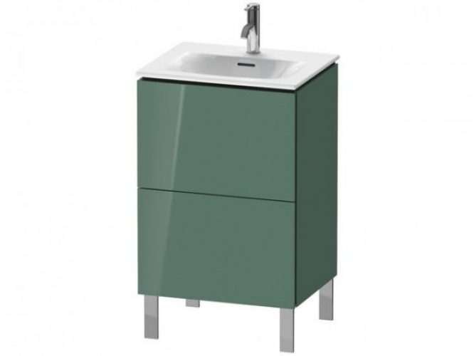 Meuble Pour Lavabo Encastrable Duravit L-Cube pour 234473 À poser 704x720x481mm Blanc brillant Laqué