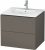 Meuble Pour Lavabo Encastrable Duravit L-Cube suspendu 620×514 mm Pin Argent LC626103131