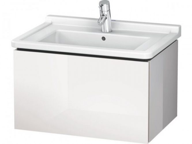 Meuble Pour Lavabo Encastrable Duravit L-Cube suspendu 670×469 mm Graphite Mat LC616404949