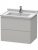 Meuble Pour Lavabo Encastrable Duravit L-Cube suspendu 670×469 mm Pin Argent LC626403131