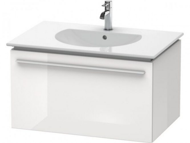 Meuble Pour Lavabo Encastrable Duravit X-Large suspendu 800×522 mm Pin Argent