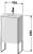 Meuble Pour Lavabo Encastrable Duravit XSquare pour 073345, version gauche Gris Dolomite Brillant 43