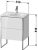 Meuble Pour Lavabo Encastrable Duravit XSquare pour 234410 Taupe Satin Matt 1010 mm