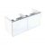 Meuble Pour Lavabo Encastrable Geberit Acanto Avec 2 Tiroirs Pour Double Vasque 1190x535x476mm