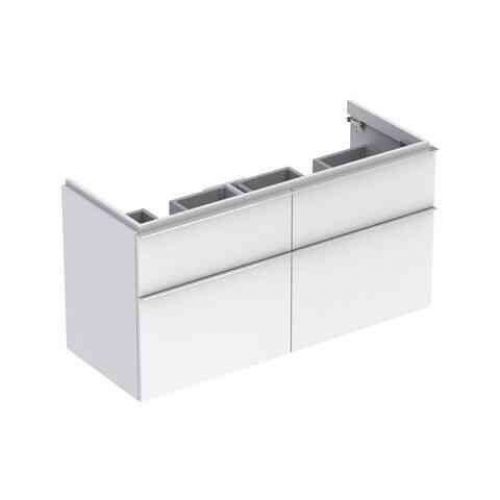 Meuble Pour Lavabo Encastrable Geberit iCon Avec 4 Tiroirs Pour Double Vasque 1190x620x477mm