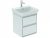 Meuble Pour Lavabo Encastrable Ideal Standard 2 tiroirs 480 mm Connect Air Blanc Brillant/Gris Clair