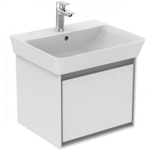 Meuble Pour Lavabo Encastrable Ideal Standard Connect Air Cube Concept Air 55C Cube avec tiroir Noir