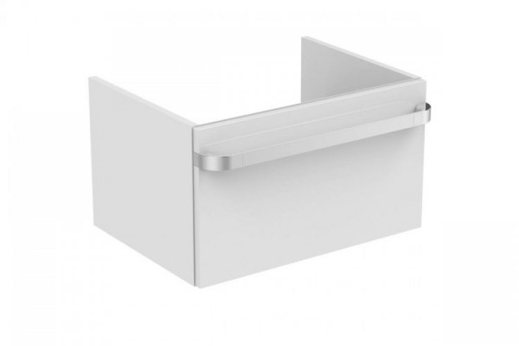 Meuble Pour Lavabo Encastrable Ideal Standard Tonic II 600 mm Blanc Brillant Laqué