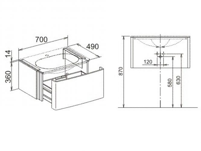 Meuble Pour Lavabo Encastrable Keuco Suspendu Elegance