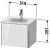 Meuble Pour Lavabo Encastrable suspendu Duravit XSquare pour 073345 Gris Dolomite Brillant 510 mm