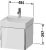 Meuble Pour Lavabo Encastrable suspendu Duravit XSquare pour 235350 484 mm