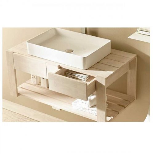 Meuble Pour Lavabo Encastrable The Bath Collection MUEBLE PALET Naturel