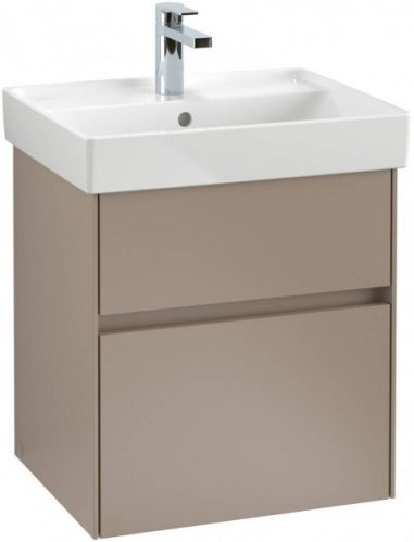 Meuble Pour Lavabo Encastrable Villeroy and Boch Collaro Suspendu avec LED 510x414x546mm Blanc Brill