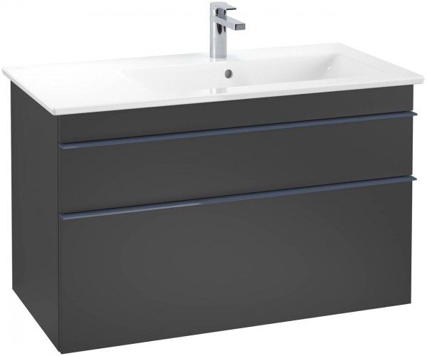 Meuble Pour Lavabo Encastrable Villeroy et Boch Legato 1000x550x500 mm Noir Laqué B22500PD