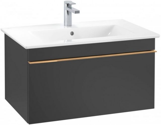 Meuble Pour Lavabo Encastrable Villeroy et Boch Venticello 753x420x502 mm Noir Laqué A93405PD