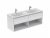 Meuble pour lavabo Ideal Standard double 2 tiroirs Connect Air Brun Mat/Blanc Mat E0829VY