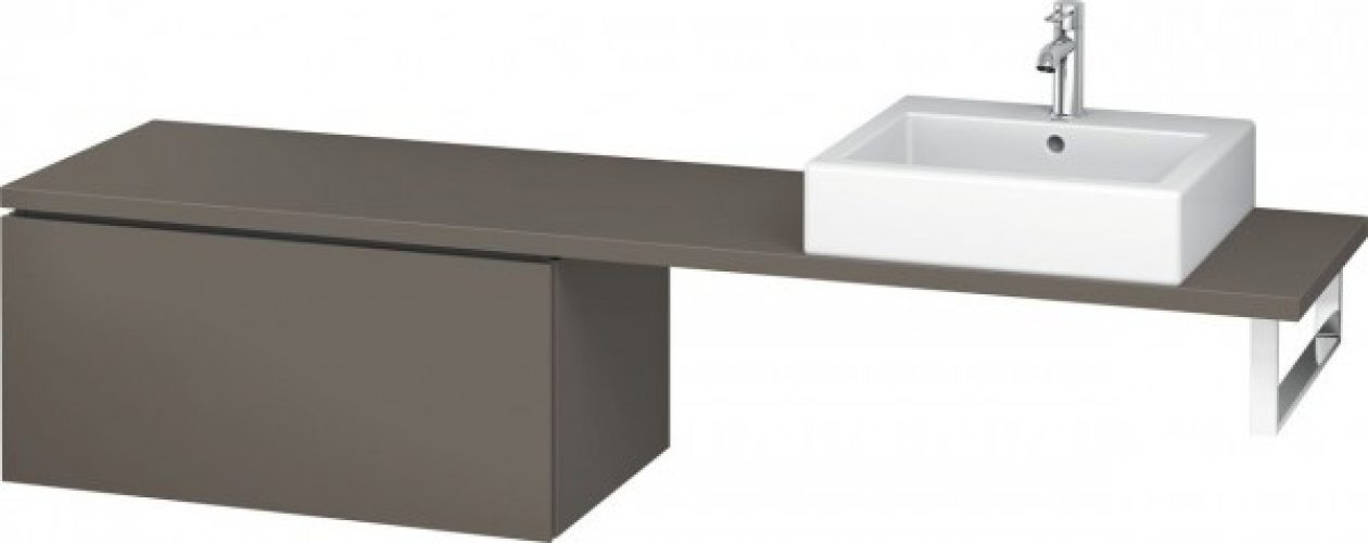 Meuble Pour Vasque à Poser Duravit L-Cube Bas 820×477 mm Pin Argent LC685203131