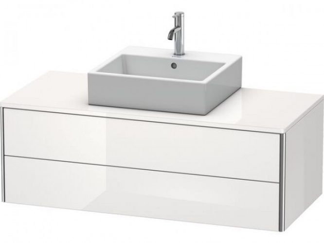 Meuble Pour Vasque à Poser Duravit XSquare Gris Dolomite Brillant 400x1200x548mm