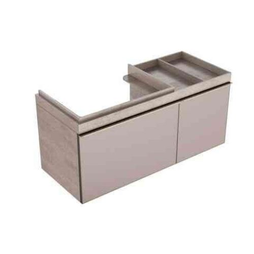 Meuble Pour Vasque à Poser Geberit Citterio Avec 2 Tiroir et 1 Surface De Stockage À Droite