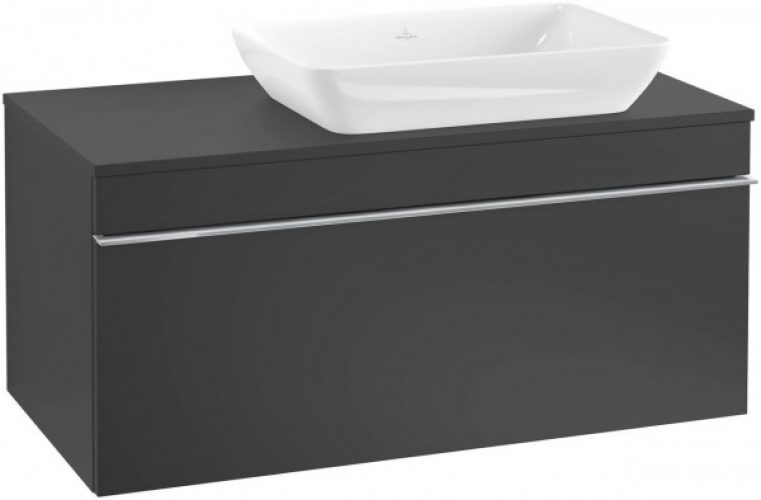 Meuble Pour Vasque à Poser Villeroy et Boch Venticello 957x436x502 mm Noir Laqué A94801PD