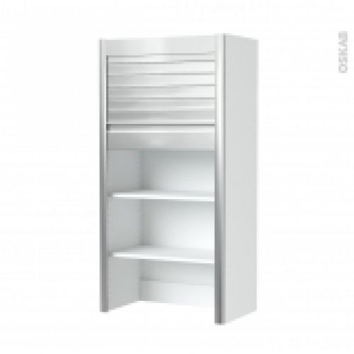 Meuble Rideau Cuisine Petit Dejeuner Coulissant Volet Aluminium L60 X H121 X P37 Cm Sokleo