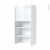 Meuble Rideau Cuisine Petit Dejeuner Coulissant Volet Blanc Brillant L60 X H121 X P37 Cm Sokleo