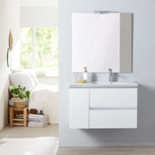 Meuble salle de bain 85 cm à suspendre…